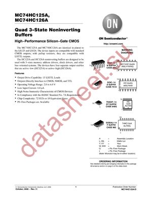 MC74HC125ADR2G datasheet  